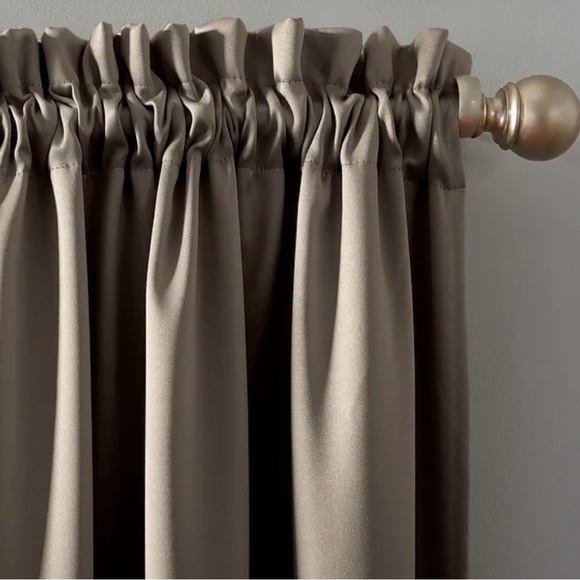 Sun Zero Oslo Home Theater 100% Blackout Rod Pocket Curtain Panel Set of 2 - Picture 2 of 7